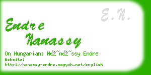 endre nanassy business card